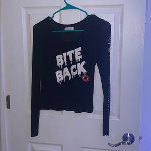 Black glitter crop top